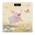 Cute Pig Weight Scale Large Digital Bathroom Scales with Bright LED Display Non Slip Digital Scale and Step On Fashion Weighing Machine for Body