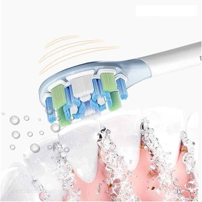 Compatible for MBS308 Toothbrush Brush Head 3PCS(Blue)