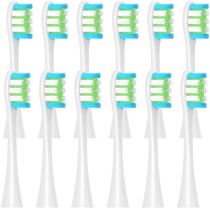 12PCS Replacement Brush Heads Compatible for X/X PRO/ Z1/ F1/ One/Air 2 /SE Sonic Electric Toothbrush(12pcs White)