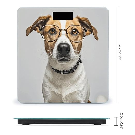 Dog with Glasses Scale for Body Weight Digital Bathroom Scale Accurate Smart Weight Scales with Large Display Weighing Machine High Precision Scales