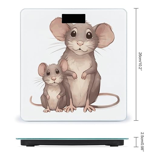 Mother and Child Rats Bathroom ScaleHighly Accurate Digital Weighing Machine for People Bright LED Display Weight Scale for The Aldult Home Use