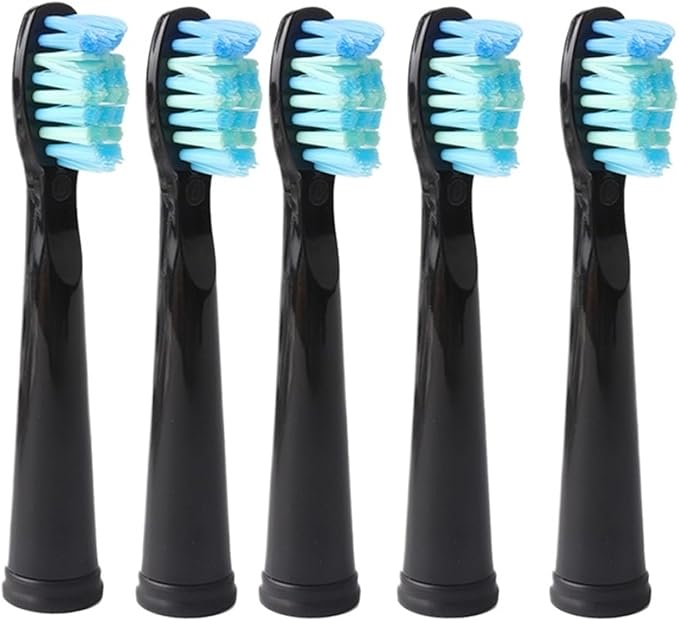 10pcs Replacement Brush Head Compatible for Toothbrush SG-507B 908 909 917 610 659 719 910 Replaceable Nozzles(Black)