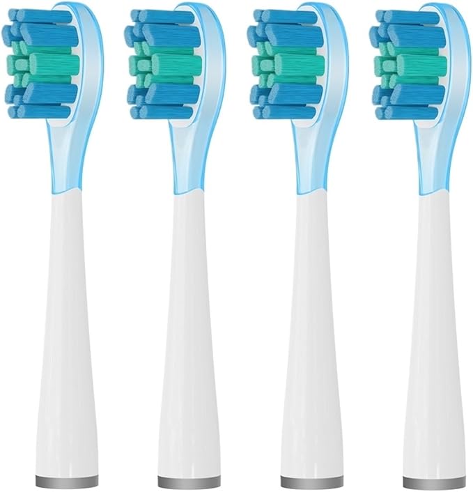 10 Pcs/Replacement Brush Heads for usmile Toothbrush Head Copper Free Shock-Absorbing(Green-10)