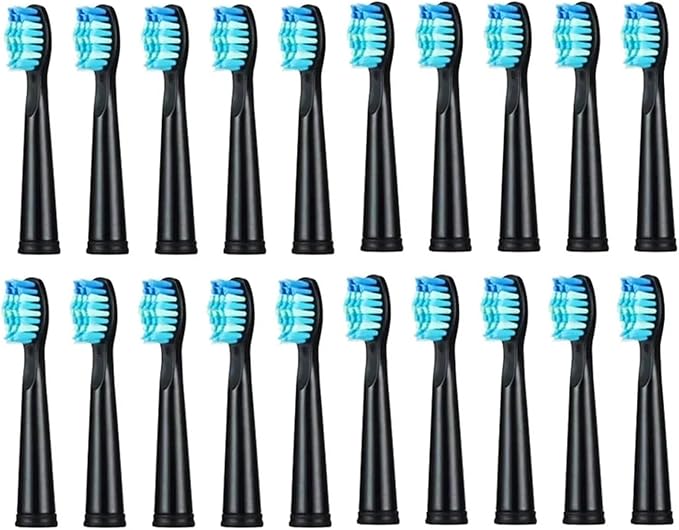 10Pcs Replacement Brush Heads Compatible for Toothbrush FW/SG 507/508/515/551/917/959/908(10pcs Black)