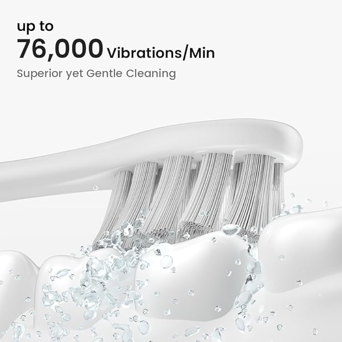 Oclean Electric Toothbrush for Adults 150 Days Battery Life Electric Toothbrush USB Rechargeable Sonic Travel Toothbrush with 6 Brush Heads &amp Travel Case 5 Modes and Smart Timer Purple