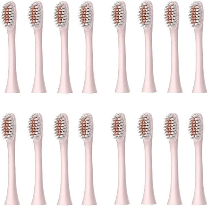Replacement Toothbrush HeadsCompatible for N101 N100 N105 Soft Bristles Nozzles16Pcs(16pcs Pink)