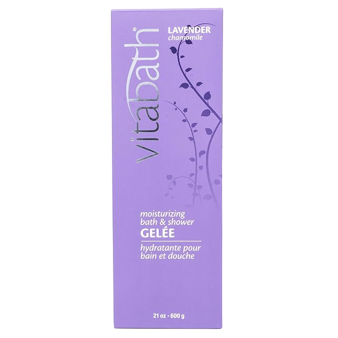 Vitabath Lavender Chamomile Moisturizing Bath &amp Shower Gel Wash Calming &amp Hydrating Botanical Skin-Softening Skincare Body Cleanser &amp Foaming Gelee - 21 oz