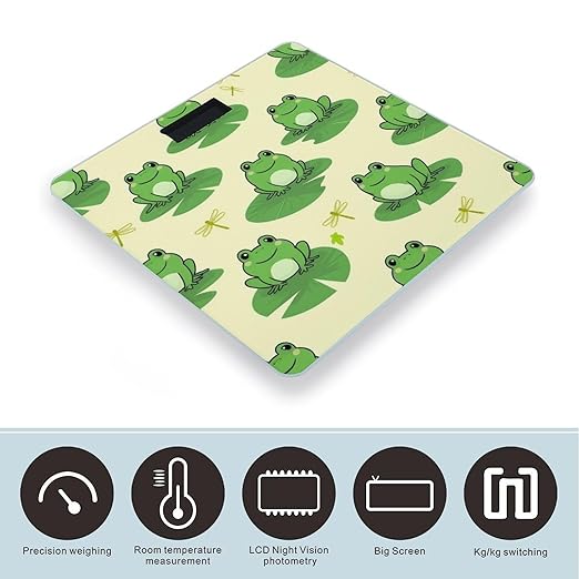 Smart Scale for Body Weight Digital Bathroom Weighing Scale Energy Saving Scale Cute Frog Animal Green Frogs