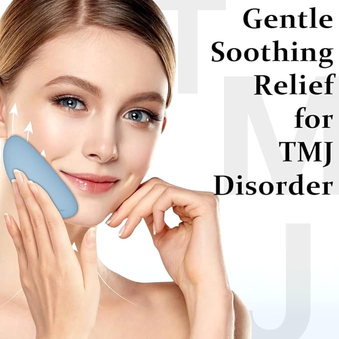 TMJ Relief Products Jaw TMJ Relief Massager Ergonomic TMJ Massage Tool - Gentle Vibrations and Heat for Pain Relief Tension and Stiffness