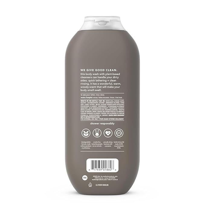 Method Men Body WashCedar + CypressParaben and Phthalate Free18 FL Oz(Pack of 6)