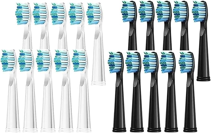 Replacement Toothbrush Heads Compatible for FW-507/508/551/515/917/959/2011FW-D1/D3/D7/D8 Electric(10 Black Care(Soft))