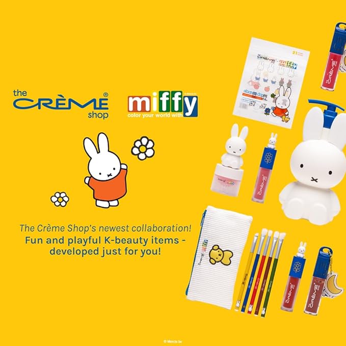 The Crème Shop Miffy Flower Garden Shower Gel Body Wash with Hydrating and Nourishing Hyaluronic Acid and Niacinamide Miffy Pump Bottle Garden Rose Juicy Apples and Fresh Pears Scent 340 mL