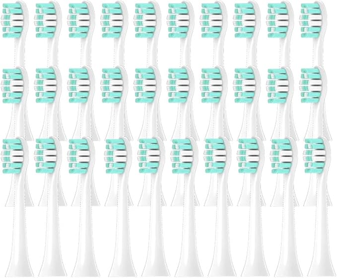 Compatible with Philips HX3120 3130 3216 Sonic Electric Vacuum Toothbrush Soft Bristle Heads(PHILIPS-30pcs)