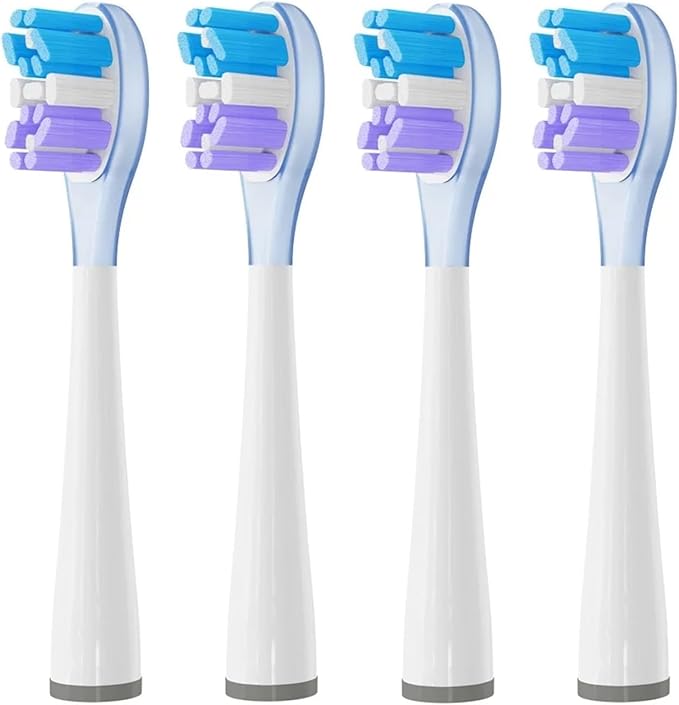 4 Pcs Compatible for Replacement Brush Heads for Usmile Electric Toothbrush Head Copper Free Shock-Absorbing(Purple)