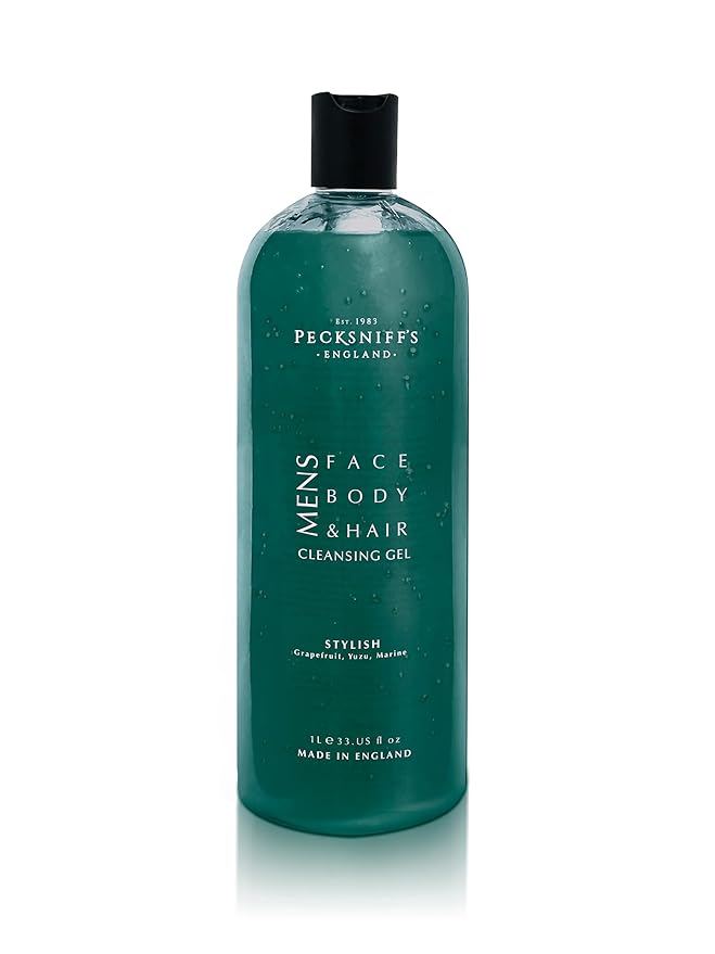 Pecksniff's Stylish 3-In-1 Cleansing Gel | 1L/1000 ml/33.81 Fl Oz