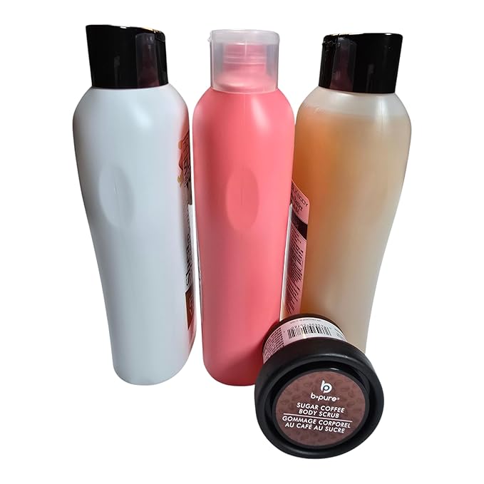 Moisturizing Body Wash Pro Silk Trio - 3x24 fl oz + Exfoliating Coffee Scrub 1.7 oz