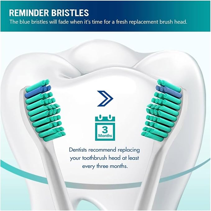 20pcs Replacement Toothbrush HeadsCompatible for Electric Brush Head 1100 2100 4100 4300 5100 5300 6100 6500 etc