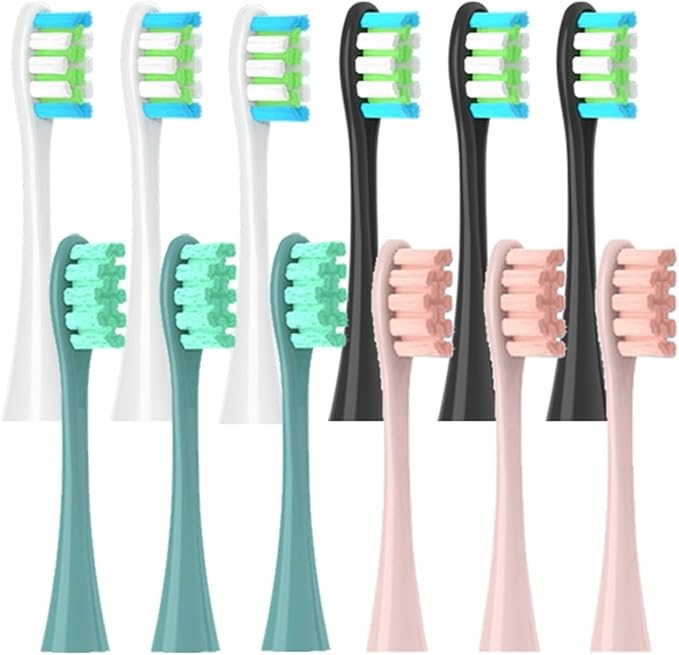 4pcs/6pcs Brush Heads Compatible for Toothbrushes Universal Vacuum Sealed Packaged(6pcs White)