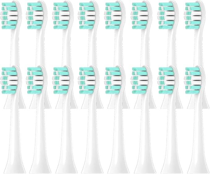 for Philips HX9340 HX9342 HX9350 HX9352 HX9362 HX9363 Replacement DuPon Toothbrush Soft Bristle Brush Heads(PHILIPS-16pcs)