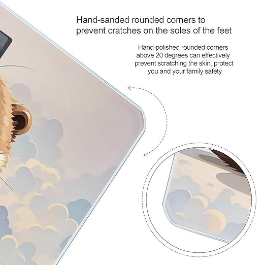 Cute Brown Otters Scale for Body Weight Smart Scales Digital Bathroom Scale High Precision Weighing Scales with Large Display Weighing Machine for People