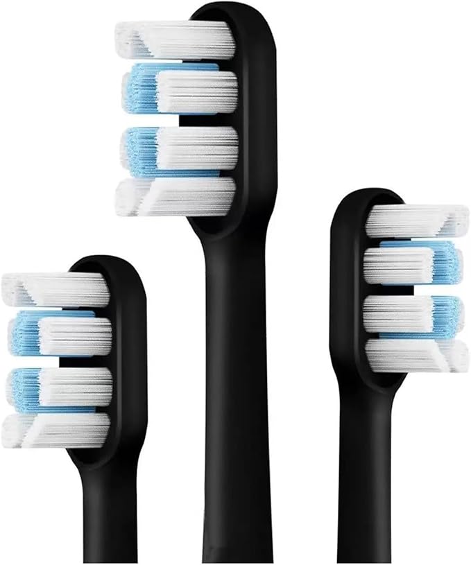 Replacement Toothbrush Heads Compatible for Revyline RL070 Electric Accessories Nozzles Bristles(16PCS Black)