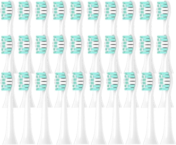 16/20/30PCS Compatible for HX6220 Replacement Toothbrush Heads Vacuum Soft Bristle Brush(30pcs)