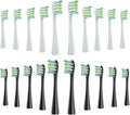 20pcs Brush Head ReplacementCompatible for Toothbrush Soft Bristle X/X PRO/ Z1 Brushes Replaceable(10 White 10 Black)