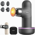 RENPHO Mini Thermal Deluxe Massage Gun with Quick Charging Dock and Heat Color Silicone Sleeves Travel Size Percussion Massager with Carry Case Portable Deep Tissue Muscle Massager