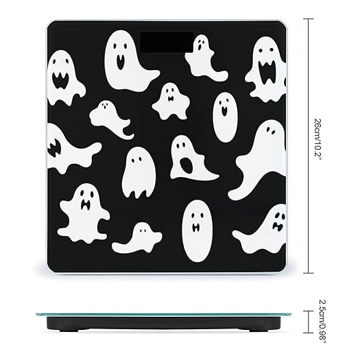 Halloween Goth Scale for Body Weight High Precision Digital Weight Scales with LCD Display Anti-Slip Sturdy Slim Tempered Glass Bathroom Scale for Home Use