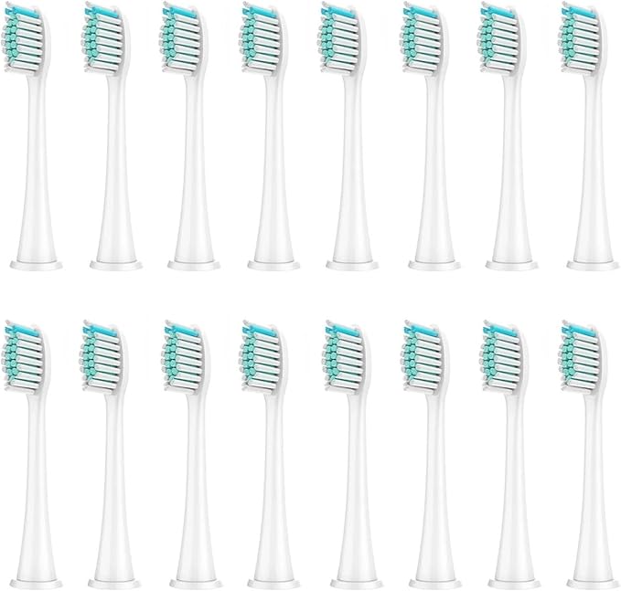 Compatible for 8Pcs Replacement Brush Heads Compatible with Philips Sonicare DiamondClean HX3/HX6/HX9 Series Electric Toothbrush HX6064(16Pcs White)