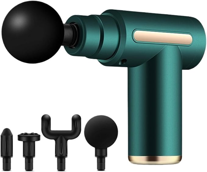 Mini Massage Gun Household Massager Pocket Portable Mini Neck Cream Gun Electric Muscle Workout Equipment yejingkuan Dark Night Black