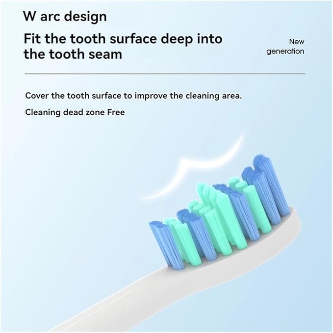 AdaptingCompatible for LEBOND to Replace Electric Toothbrush Head Lebooo/M3MAME/i2/i3/i5/V2/M1(White)
