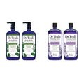 Dr Teal's Body Wash &amp Foaming Bath Bundle with Epsom Salt Eucalyptus &amp Spearmint and Lavender Scents 24 fl oz &amp 34 fl oz (2 Packs)