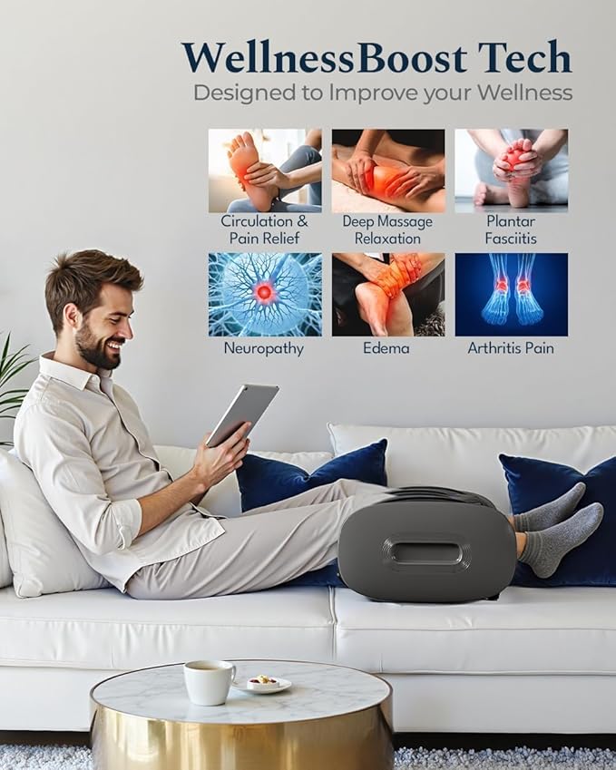 Foot Massager with Heat &amp Cold 2026 Upgraded Shiatsu Foot &amp Calf Massager Machine 4 Modes 6 Levels Electric Foot Massage for Feet Legs &amp Arms Home Office Relaxation for Women and Men