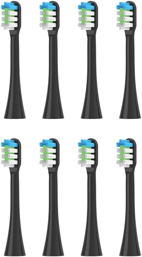 Replacement Toothbrush Heads Compatible for Nandme Nx8000 Sonic Electric Soft Bristle Tooth Brush Head4/8/16PCS(8pcs Black)
