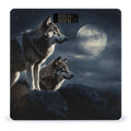 Digital Bathroom Scale for Body Weight Scale with Bright LCD Display High Accuracy Step-On Technology Auto On/Off Wolves in The Moonlight Digital Scales 400 Lbs /180kg