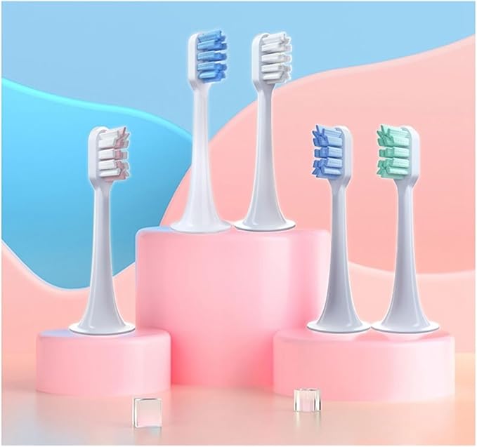 8pcs Replacement Toothbrush Heads Compatibility for T300 T500 Sonic Teeth Brush Mijia Nozzles(8 Pink)