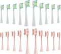 Brush Head ReplacementCompatible for Electric Toothbrush Soft Bristle X/X PRO/ Z1 Brushes Replaceable Fit(10 White 10 Pink)