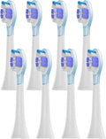 8Pcs Replacement Brush Heads for HX6064 HX6930 HX6730 Electric Toothbrush 4100 6500 6100 5300 C3(PS Purple)