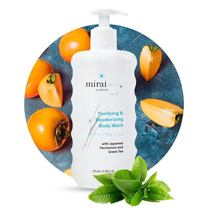 Mirai Clinical Ultimate Freshness Bundle - Wipes Deo Stick &amp Body Wash (3 packs 75g 9.29 Fl oz) - Nonenal Body Odor Eliminator with Natural Persimmon &amp Green Tea Extracts for Women &amp Me