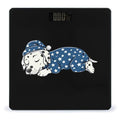 Sleeping Dalmatian Dog Digital Bathroom Scale for Body Weight Lighted LCD Display Round Corner