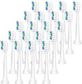 Replacement Toothbrush Heads Compatible with Philips Sonicare Electric Brush Head 1100 2100 4100(White-20 Pcs)