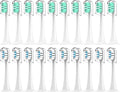Compatible for T300/T500/T700 Electric Toothbrush Heads Refill 4/20Pcs(10White10Green)