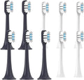 Replacement Toothbrush HeadsCompatible for MIJIA T301/T302/T501 Sonic Electric Tooth Brush Bristle Nozzles with Vacuum Packaging(5 White 5 Blue)