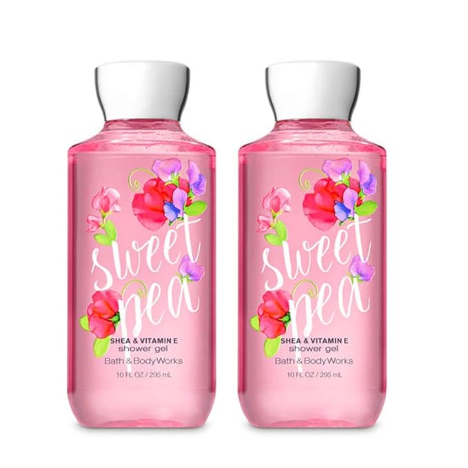 Bath &amp Body Works Sweet Pea Shower Gel 10 Oz SET of TWO