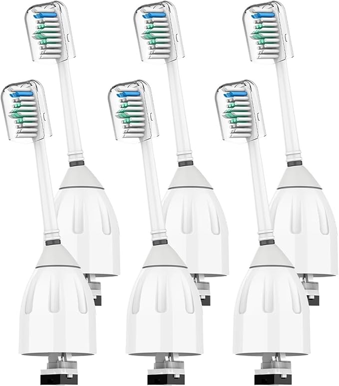 Compatible with Sonicare Screw-on E Series Electric Brush Head Xtreme Replacement Toothbrush Heads(6 Pcs)
