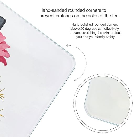Cactus Smart Scale for Body Weight Digital Bathroom Scale Toughened Glass Weight Scale with Large LCD Backlight Display High Precision Scales Weighing Machine