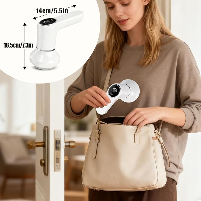 Joyzan Cordless Cellulite Massager Handheld Body Massage Lymphatic Tool Mini Drainage Sculpting Machine Electric Rechargeable Portable Roller 6 Speeds 7 Heads Legs Thighs Butt Neck Belly Fat Arms