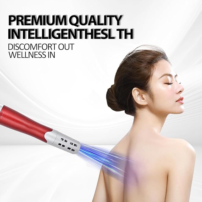 Generic 7.0pro Terahertz (THZ) Therapeutic Blow Wand/Electric Massage/Quantum Wellness/Body/Water Enhancement/Terahertz Frequency Therapeutic Blow Wand/U.S. Plug Red