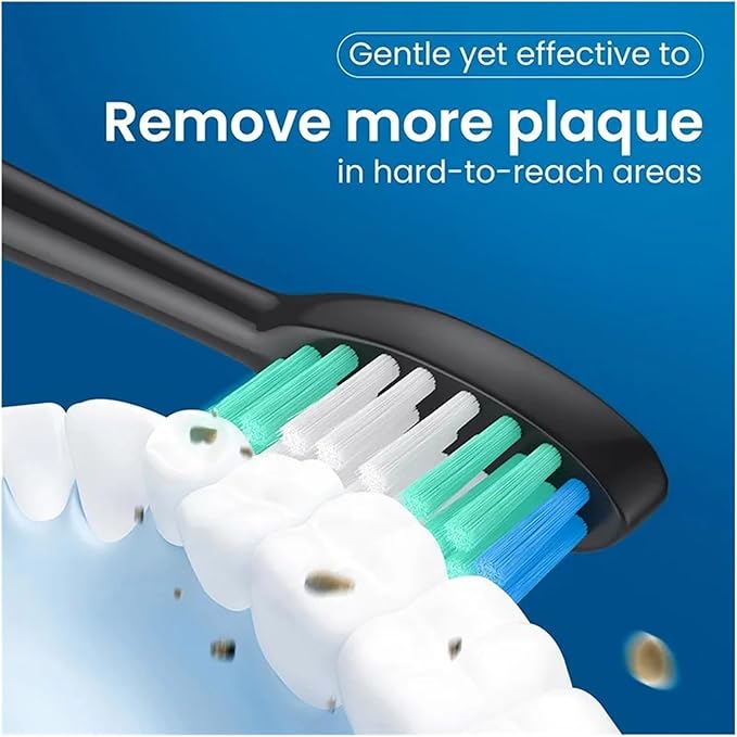 Replacement Electric Toothbrush HeadsCompatible for AquaSonic Black Series/Vibe Series Pro/Duo Pro(10pcs WT)